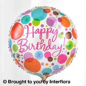 Vibrant Tie & Happy Birthday Balloon