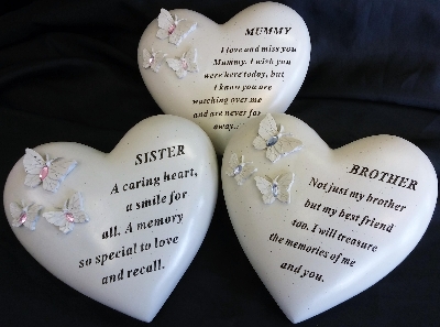 Gemmed Butterfly Hearts