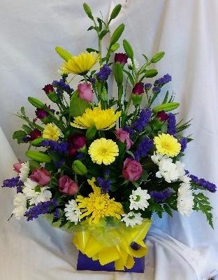 Florist Choice Sympathy Boxed Handtied (Larger size)