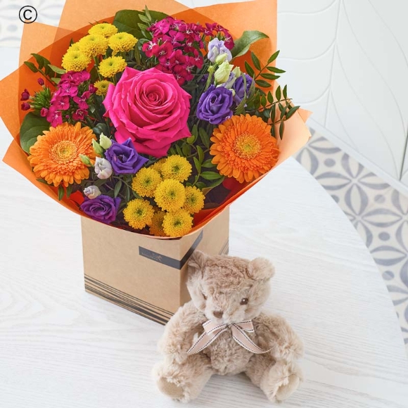 Brights Petite Gift Box & Bear