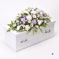 Childrens Casket Spray   Blue & Lilac