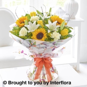 Bright Sunflower Hand tied