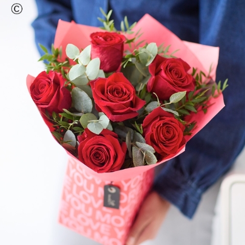 Valentines Petite Red Rose Gift Box