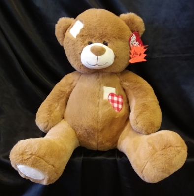 Large Heart Patch Bear (Brown)