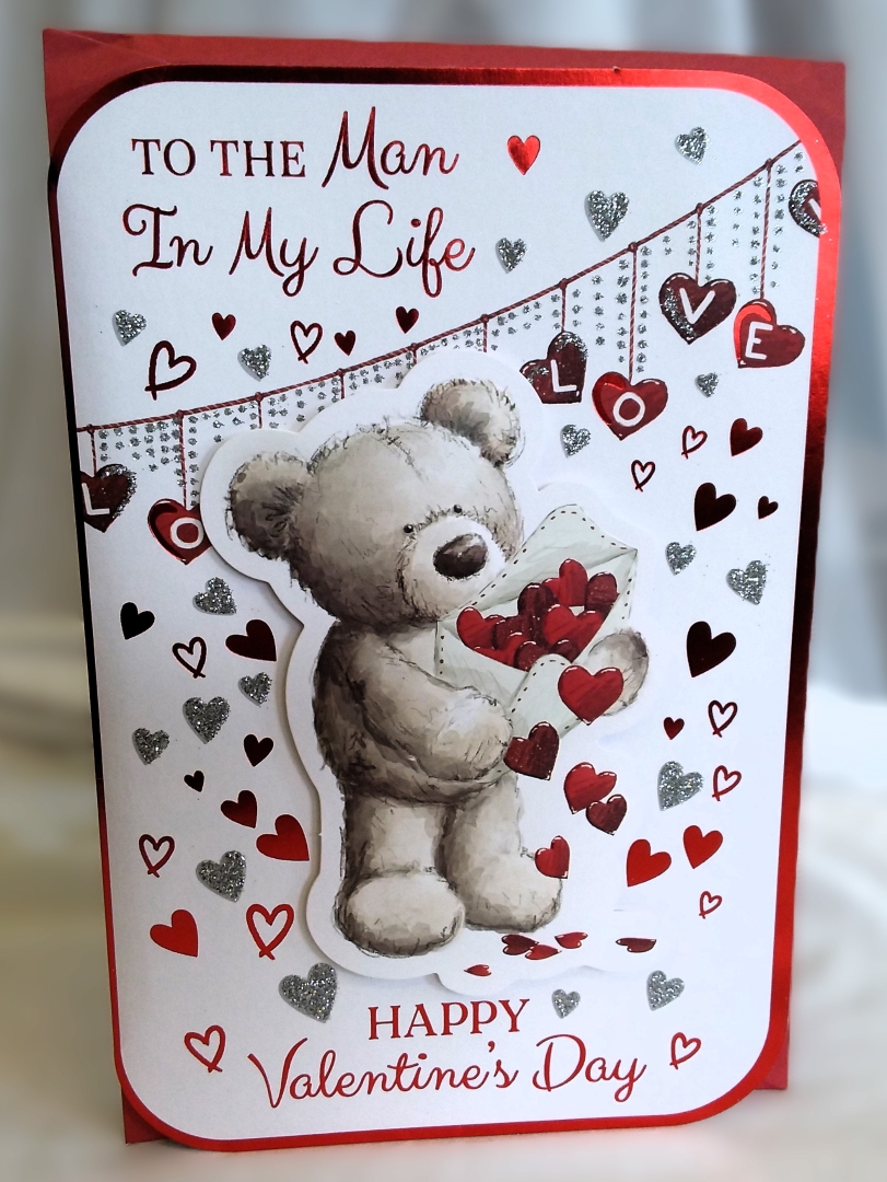 Man In My Life Valentine card