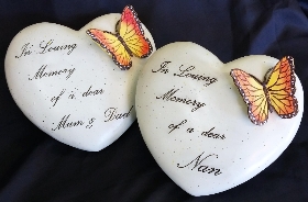Butterfly on Heart Plaque