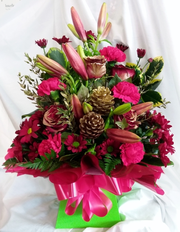 Christmas Florist Choice Boxed Handtied