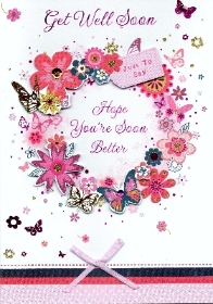 Get Well Soon Butterfly Card