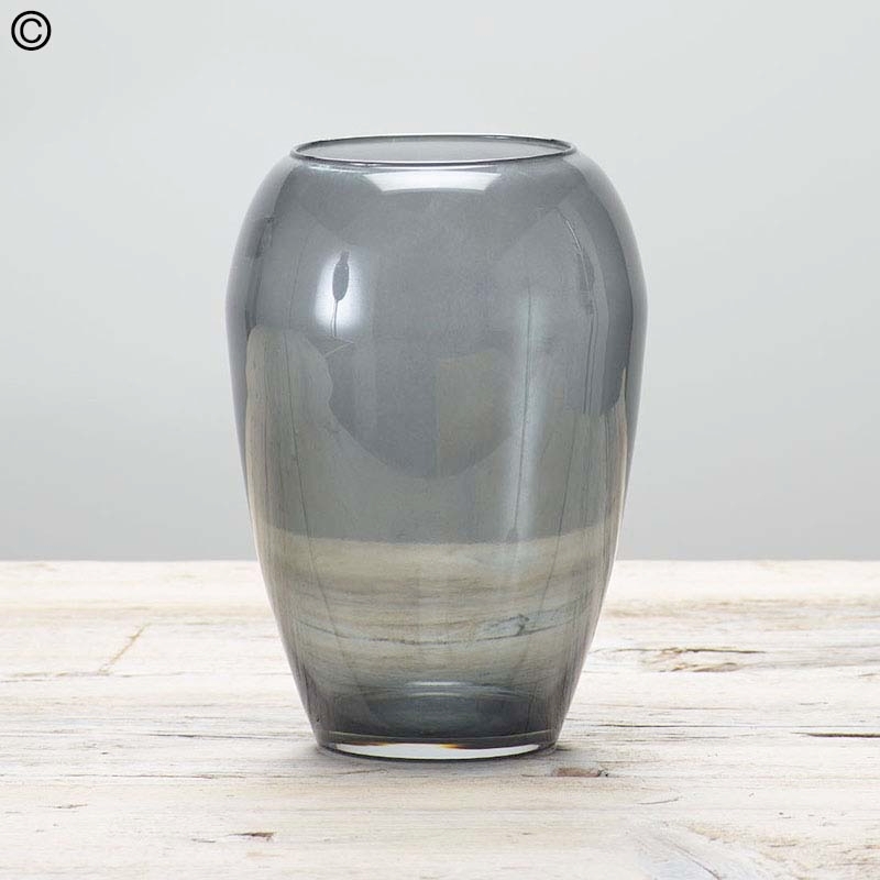 Charcoal Glass Vase
