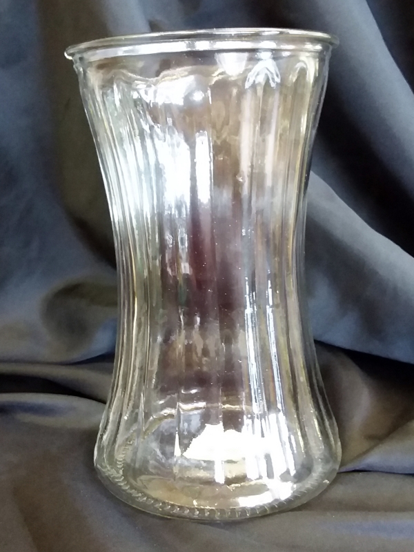 Clear Straight Lined Vase