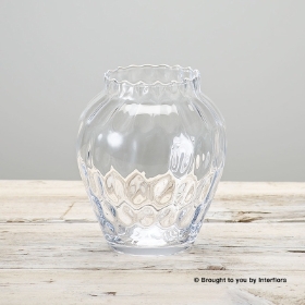 Fluted Edge Glass Vase