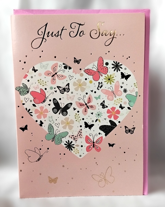 Just to Say card (pink)