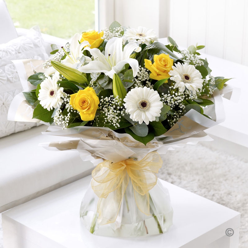 Lemon and White Sympathy Handtied