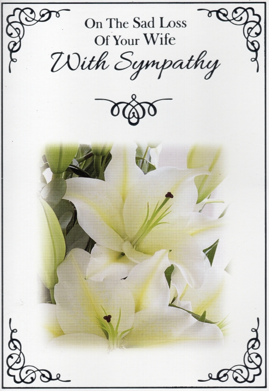 Sad Loss if Your Wife Sympathy card