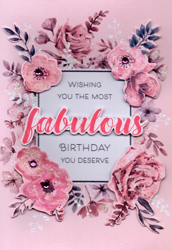 Wishing you a Fabulous Birthday card