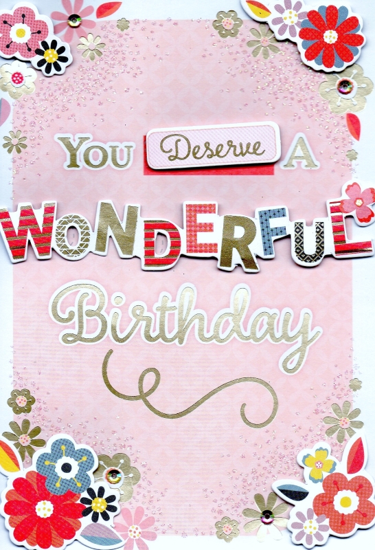 You Deserve a Wonderful Birthday card